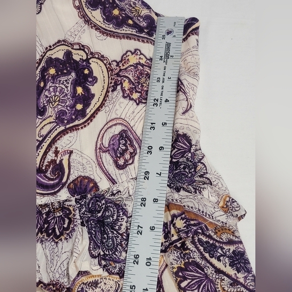 Band Of The Free LILIANE PURPLE PAISLEY TIERED MAXI DRESS Women's Size Medium - Picture 3 of 10
